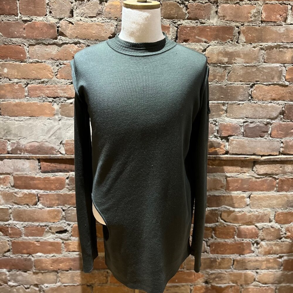 Rick Owens Subhuman Knit Sweater – FW17 – RR17F8600‑CHM – Army Green
